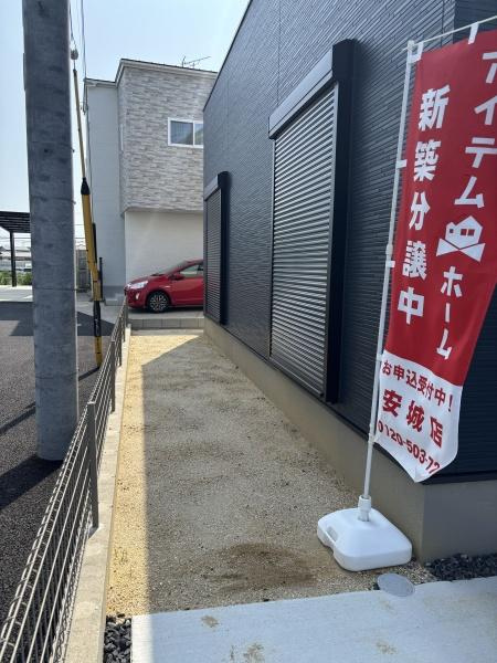 安城市古井町3期　全1棟・1号棟の庭|ウッドデッキやBBQ。想像が膨らむお庭