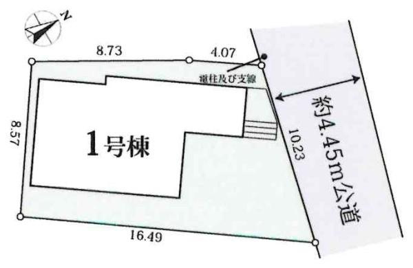 安城市古井町3期　全1棟・1号棟の区画図|1号棟です。