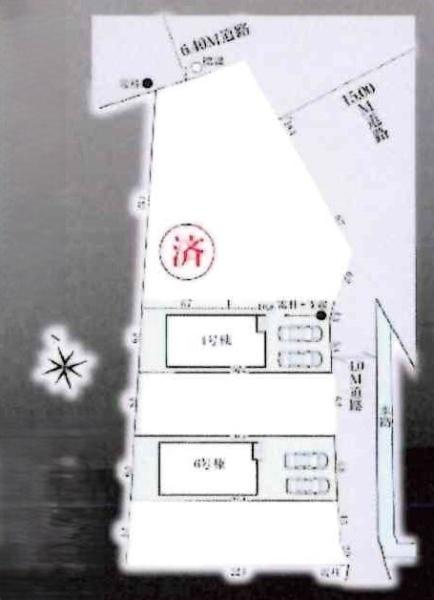 高浜市神明町2期　全6棟・4号棟の区画図|4号棟です。