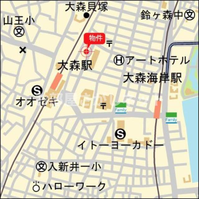 アーバネックス大森【おとり物件なし】#学生・社会人にオススメ！初期費用分割払いOK！の地図
