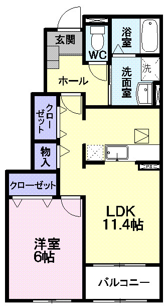 カルチェ・ド・モエ　Ｉの間取り|間取図