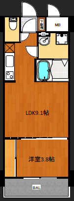 【間取り】 | Grand Place谷町