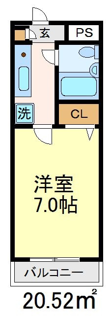 世田谷区砧４丁目の賃貸マンションの間取り