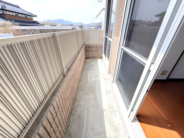 ハピネスル兒島　Bのバルコニー