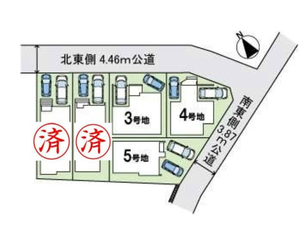 【区画図】 | 福岡市第6南区横手3丁目　5号地（全5棟）【仲介手数料無料・0円】 | 区画図です。5号地