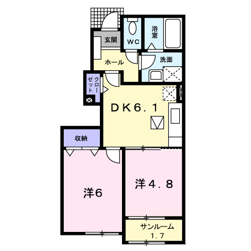 サニ－コ－ト聖Ⅶ　Ｂの間取り