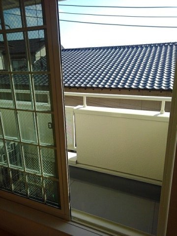 熊本市東区小山２丁目のアパートのバルコニー|暖かな日差しのふりそそぐバルコニー