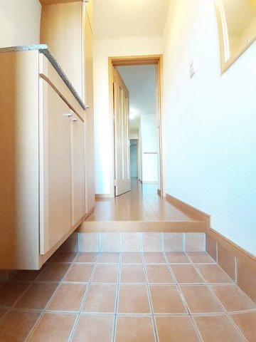 熊本市中央区渡鹿７丁目のアパートの玄関|毎日通る玄関はこちらです