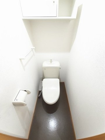 熊本市東区小山２丁目のアパートのトイレ|シンプルで使いやすいトイレです