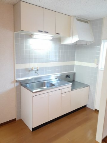 熊本市北区西梶尾町のアパートのキッチン|使いやすいキッチンです
