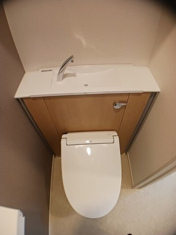 菊池郡菊陽町大字津久礼のアパートのトイレ|落ち着いた色調のトイレです