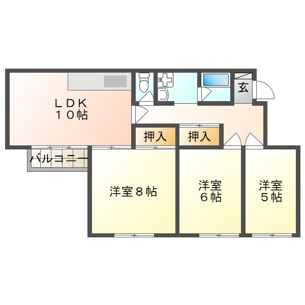 グリーンハイツ妙法寺Bの間取り