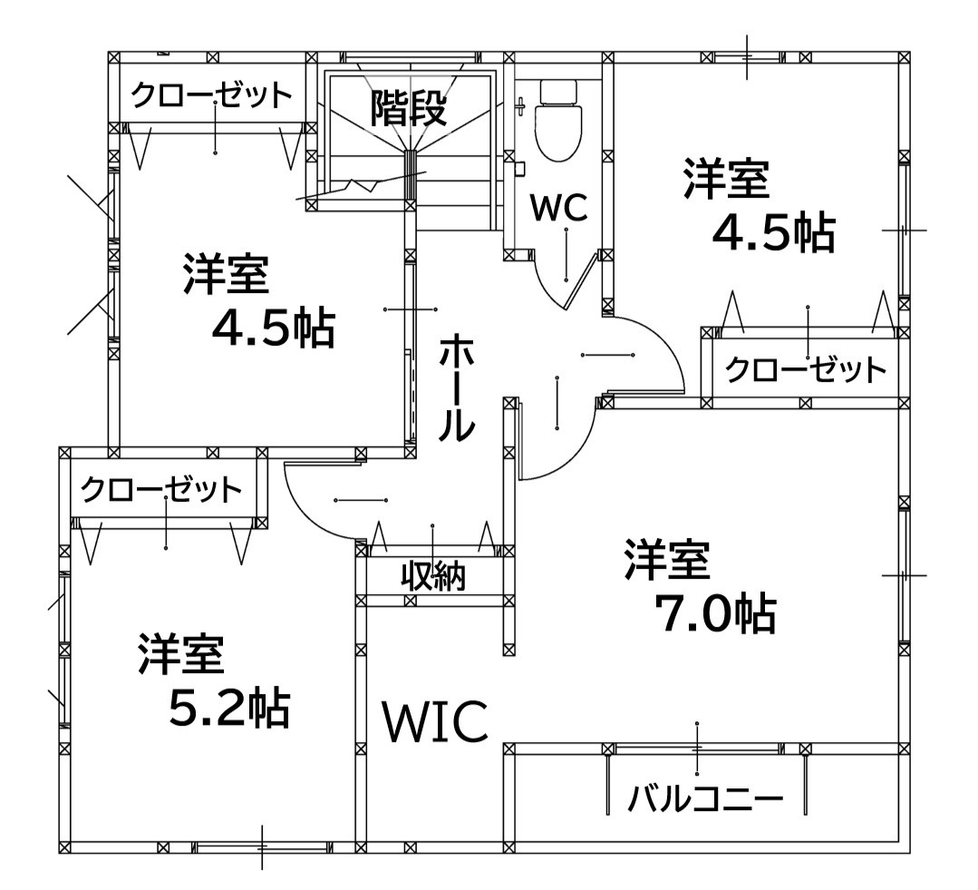 遠賀郡芦屋町幸町1期2号棟の間取り