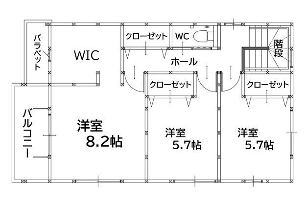 北九州市八幡西区小嶺台2丁目2期2号棟の間取り