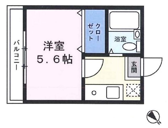 ハートランド天王町の間取り|１Ｋタイプ