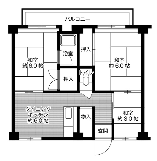 【間取り】 | ビレッジハウス常吉
