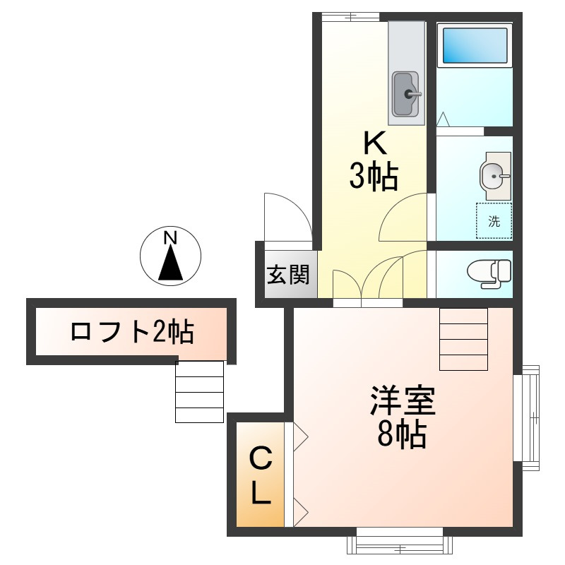 ダイヤ14鈴川の間取り