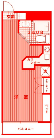 横浜市戸塚区戸塚町の賃貸マンションの間取り