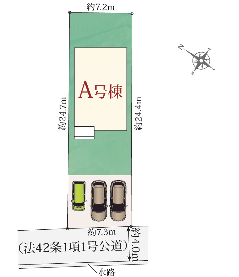 新築戸建　駿河区中島46番144　全1棟　1号棟の区画図