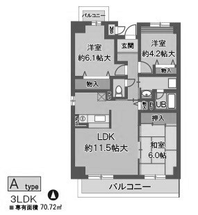 ソアール門戸荘の間取り