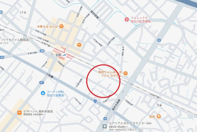 加古川市米田町平津　　　JR「宝殿駅」徒歩3分の地図
