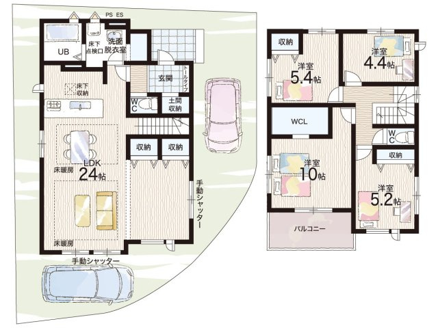 ■寝屋川市末広町　第2期　新築一戸建ての間取り