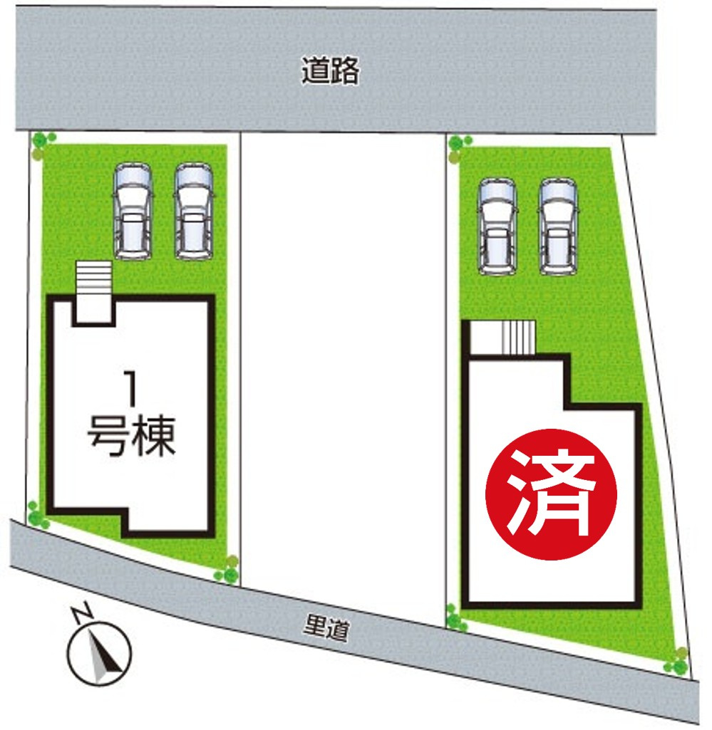 5日(土)6日(日)現地ご見学可能！　川西市東畦野　第1期　新築一戸建ての区画図|全2区画