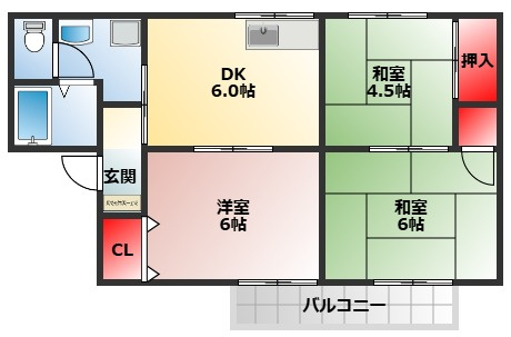 【間取り】 | セジュールエクレアＢ棟