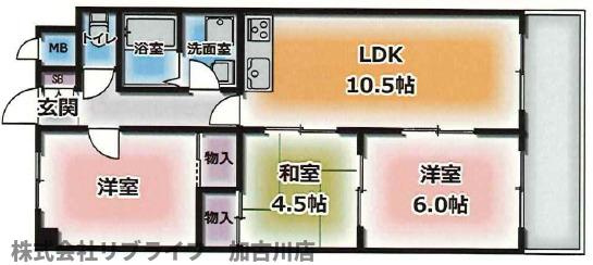 エクセル東加古川弐番館の間取り