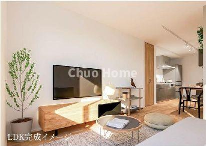 葛飾区青戸4丁目新築分譲住宅の居間・リビング|リビングパース