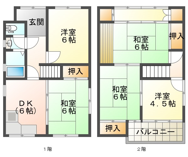 舞子坂4丁目貸家の間取り