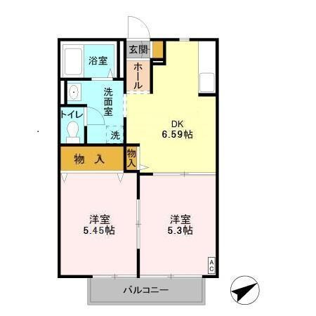 グランメール　Bの間取り