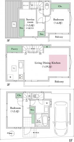 高円寺北一丁目戸建の間取り