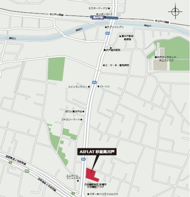 ＡＩＦＬＡＴ杉並高井戸の地図