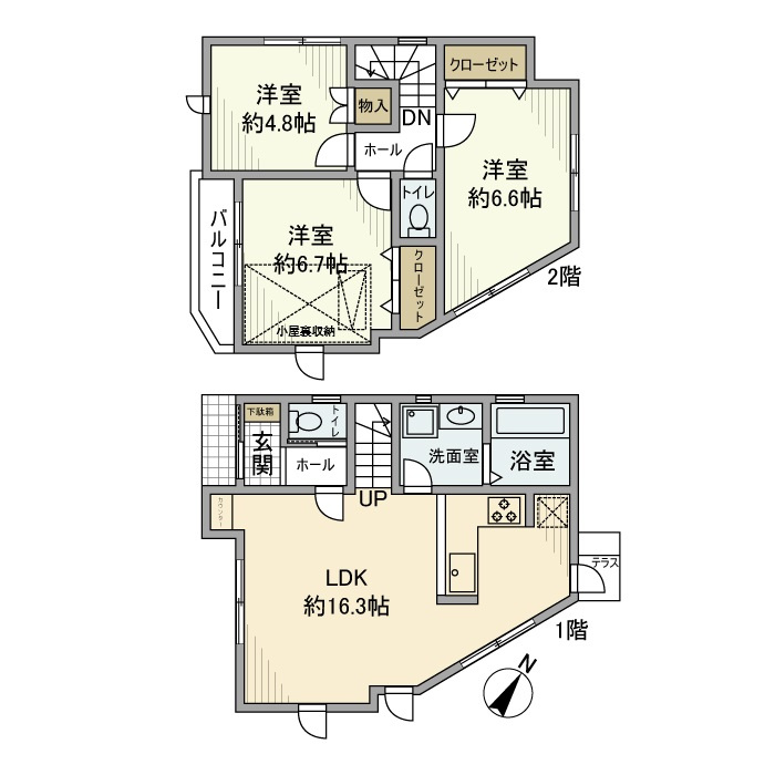成田東戸建の間取り