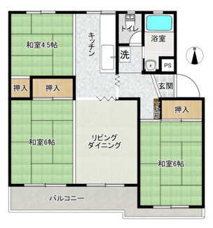 【間取り】 | 市沢団地2階