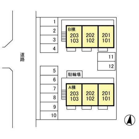 メゾン ソニア　Ｂの区画図|他社様掲載物件もまとめてご紹介、ご案内可能です(^^)/