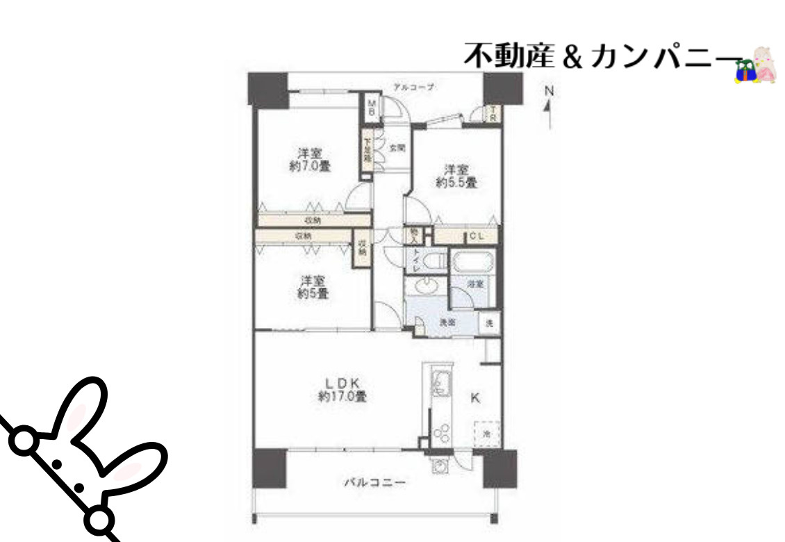 クレアガーデン東雲テラスの間取り