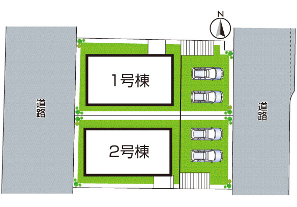 堺市南区赤坂台　第9期　新築一戸建ての区画図|全2区画