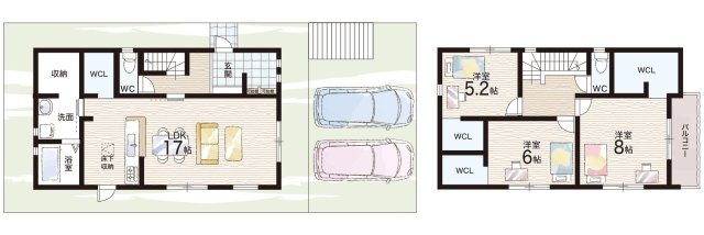 堺市南区赤坂台　第9期　新築一戸建ての間取り|1号地