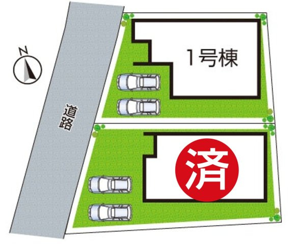 ●29(土)30(日)現地案内可能！　生駒郡斑鳩町龍田西　全2邸の区画図|全2区画