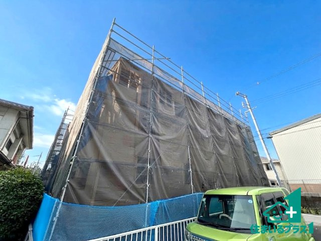 ●17(土)18(日)現地案内可能！　生駒郡斑鳩町龍田西　全2邸の外観|建築中ですが現地を見ると分かる事もございますので、ぜひ一度現地をご覧ください。