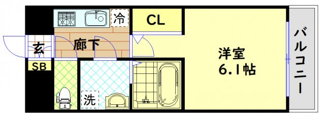 【間取り】 | S-RESIDENCE南堀江