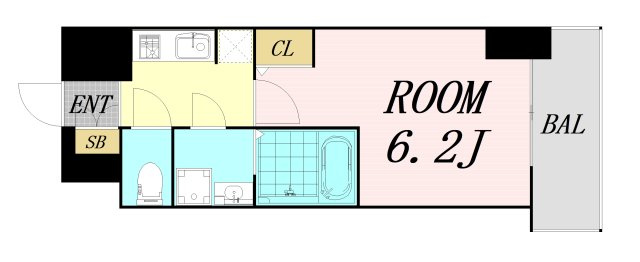S-RESIDENCE南堀江　仲介手数料無料の間取り