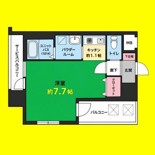 プレサンス名古屋STATIONザ・シティ　名古屋市賃貸　仲介手数料無料の間取り