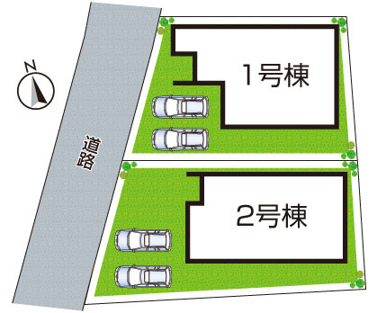 ●生駒郡斑鳩町龍田西　第5期　新築一戸建ての区画図|全2区画