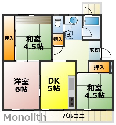 鶴山台30号棟の間取り
