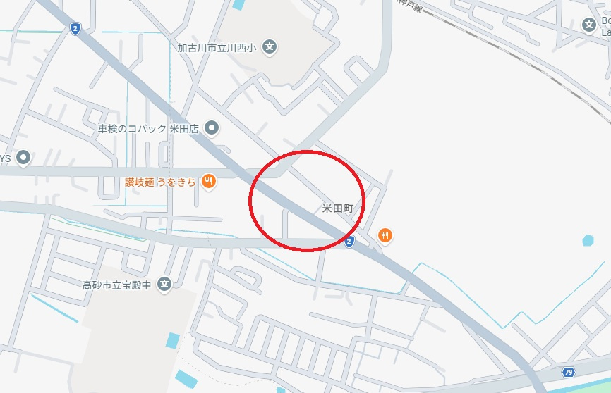 加古川市米田町平津　　　JR「宝殿駅」徒歩18分の地図