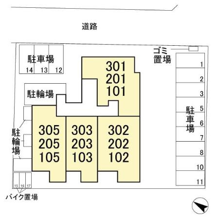 アンプルールの区画図