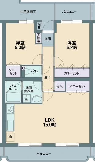 パーシモンスクエアの間取り